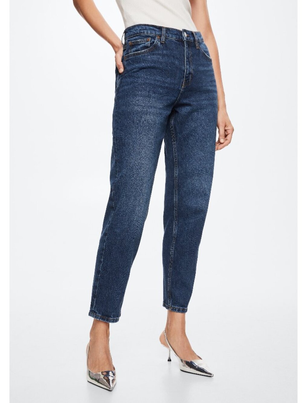 NWT Mango Blue Mom comfort high-rise jeans size 2 / XS